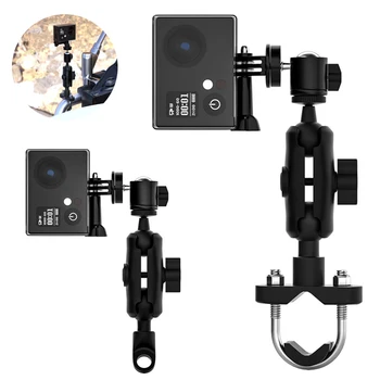 

Motorcycle Fixed Bracket Bike Camera Holder Handlebar Mirror Mount Stand For GoPro Hero8/7/6/5/4/3+ Sports Cameras Accessories