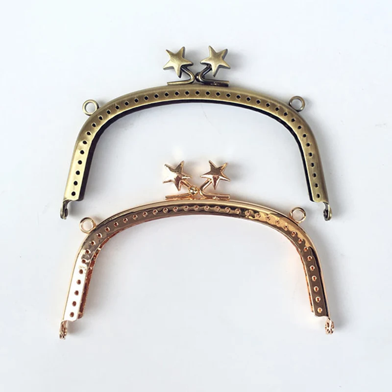 10Pcs bag clasp 12.5cm Star Metal Frame for Purse bags Copper/ light gold DIY Accessories For Bag