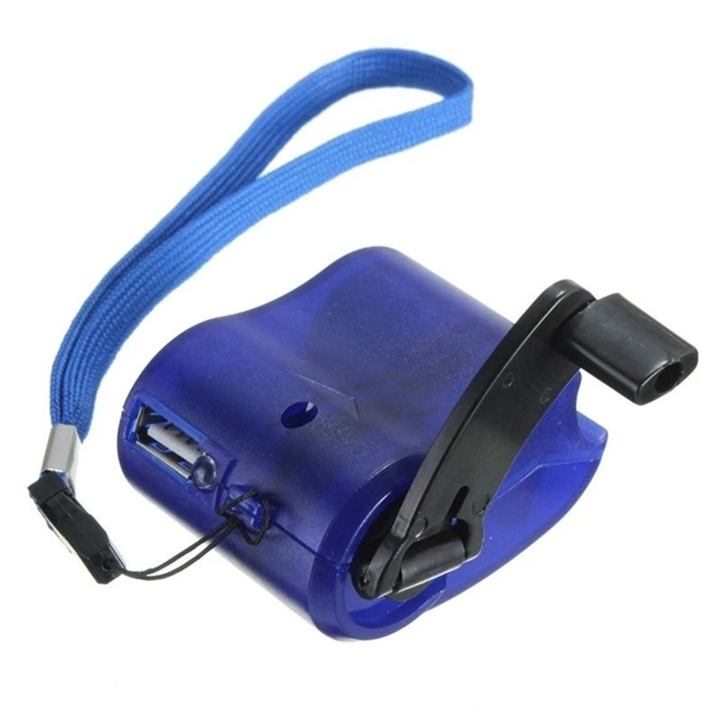 Blue Ручное внешнее USB зарядное устройство для экстренного телефона портативное Динамо ручное Ручное Зарядное устройство мини рукоятка Зарядка универсальная - Цвет: Blue