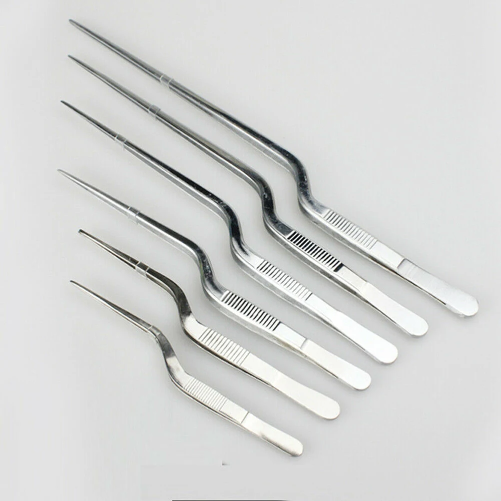 Kitchen Tool Accessories Small Home Cooking Barbecue Tongs Food Tweezer Stainless Steel Wobble Plate Chef BBQ Clip Plating
