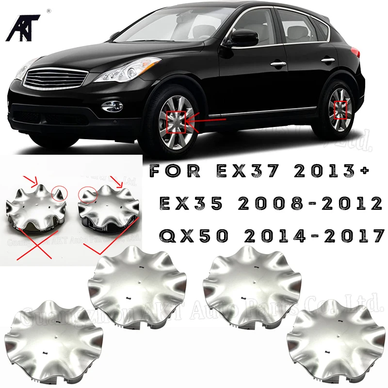 

4 шт. центральные колпачки для nfiniti EX35 QX50 EX37, колпачки для колес 73700 дюйма, цвет WCA-314 Chrome, набор из 4 шт.
