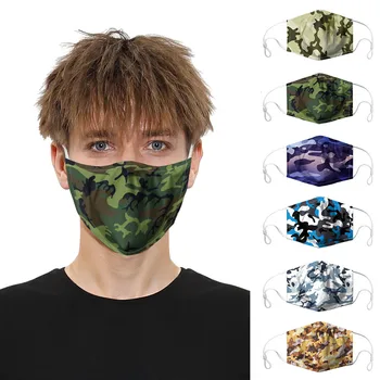 

In Stock Men's And Women's Fashion Camouflage Dustproof Windproof Fog Haze Topmask Pollution-proof Carbon Safety Toiletry Kits