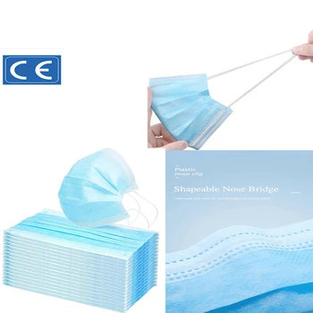 

50Pc Outdoor One-off Face Mouth Cover 3-layer Ptotective Shield Faceshield Breathable Anti-haze Adjustable Elastic One Off