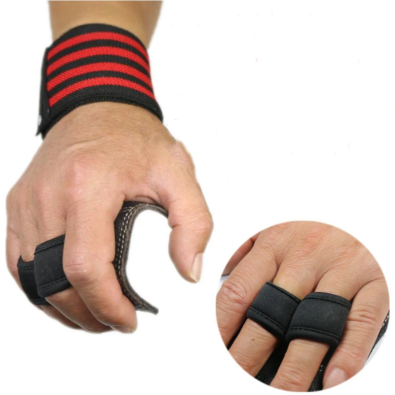 Поддержка запястья перчатки тяжелая атлетика гантели Bracer Регулируемый дышащий Handguard противоскользящие фитнес Crossfit тренировки рукоятка