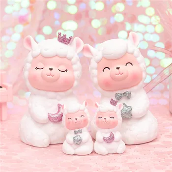 

SIBAOLU Alpaca Figure Money Box New Arrival Animal Toy kid Birthday Gift Alpacas Table Ornamnet
