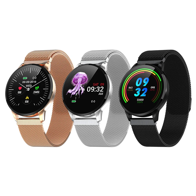 Новинка, Смарт-часы для фитнеса, для женщин, для бега, пульсометр, Bluetooth, шагомер, сенсорный, умные спортивные Смарт-часы для женщин и мужчин