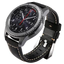Кожаный ремешок для samsung Galaxy watch 46 мм ремешок gear s3 Frontier ремешок браслет 22 мм huawei часы GT ремешок gear S 3 Классический 46