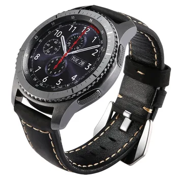 

Leather band for Samsung Galaxy watch 46mm strap Gear s3 Frontier band bracelet 22mm Huawei watch GT strap Gear S 3 Classic 46