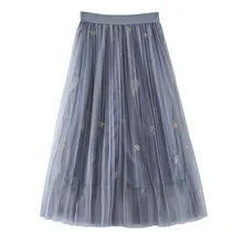 JAYCOSIN юбка Женская высокая талия плиссированная юбка блестящая Дамская фатиновая юбка в горошек полиэстер летняя модная юбка принцессы 4 цвета Dec