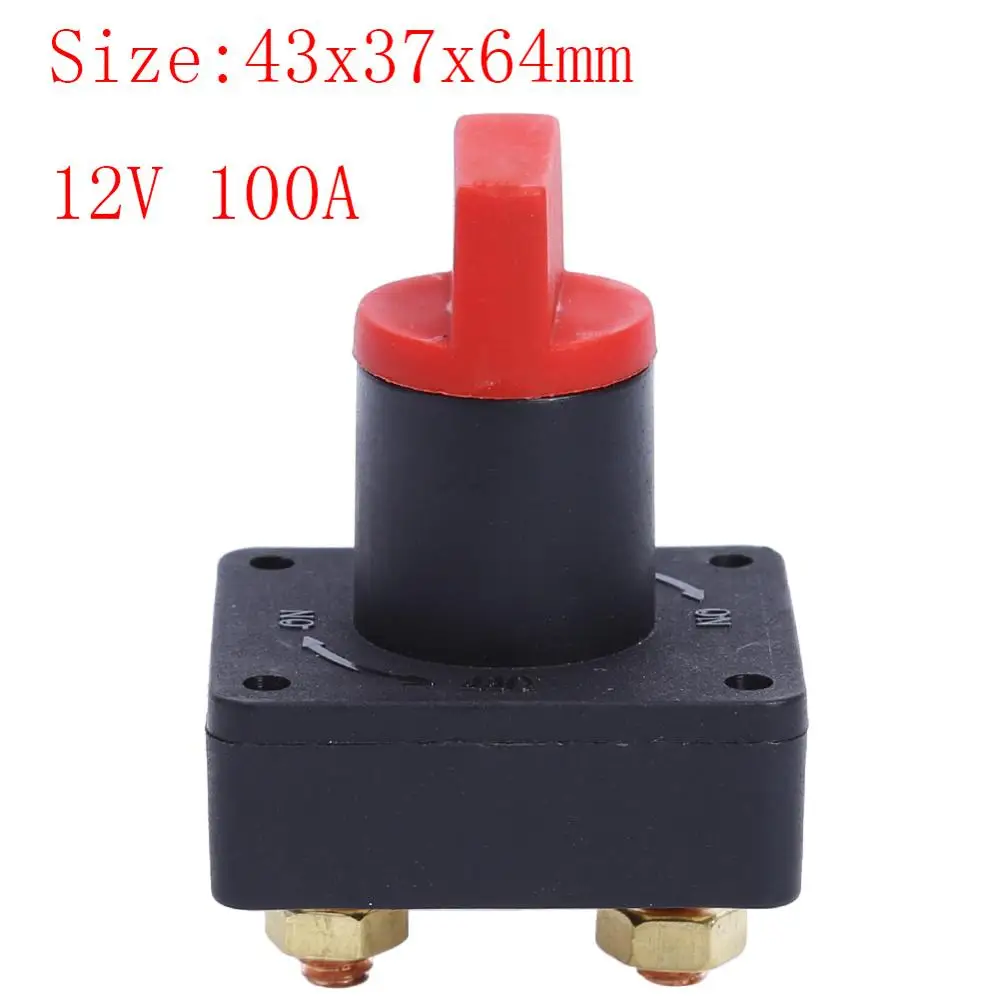 12V 100A VODOOL 12 В/24 В Универсальный автомобильный аккумулятор изолятор мастер отсечки выключения питания выключатель водонепроницаемый чехол для автомобиля Грузовик Лодка Авто - Цвет: 12V 100A