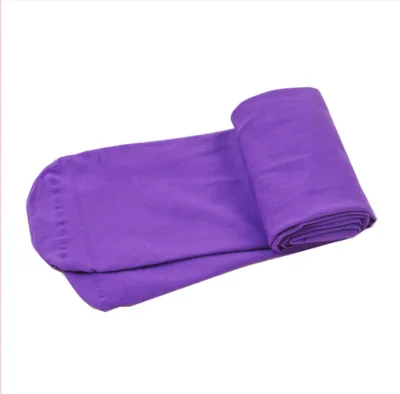 purple Детские колготки; летние белые танцевальные носки; чулки; бархатные шелковые носки для девочек; однотонные балетные хлопковые носки - Цвет: purple