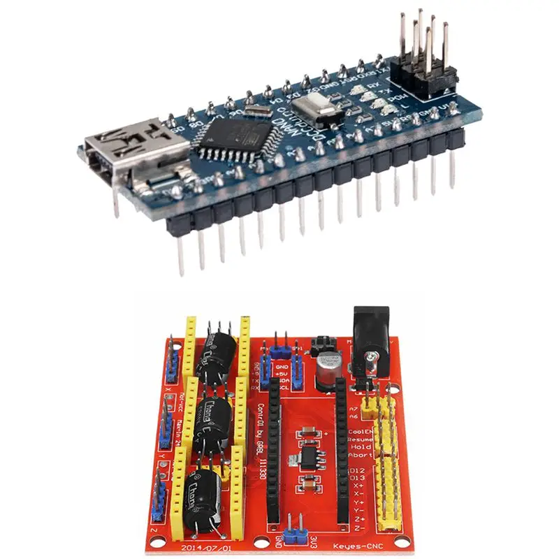 Плата расширения XTWduino Nano V3.0 ATMEGA328P многоцветная смола щит ЧПУ V4 1 шт.|Детали и