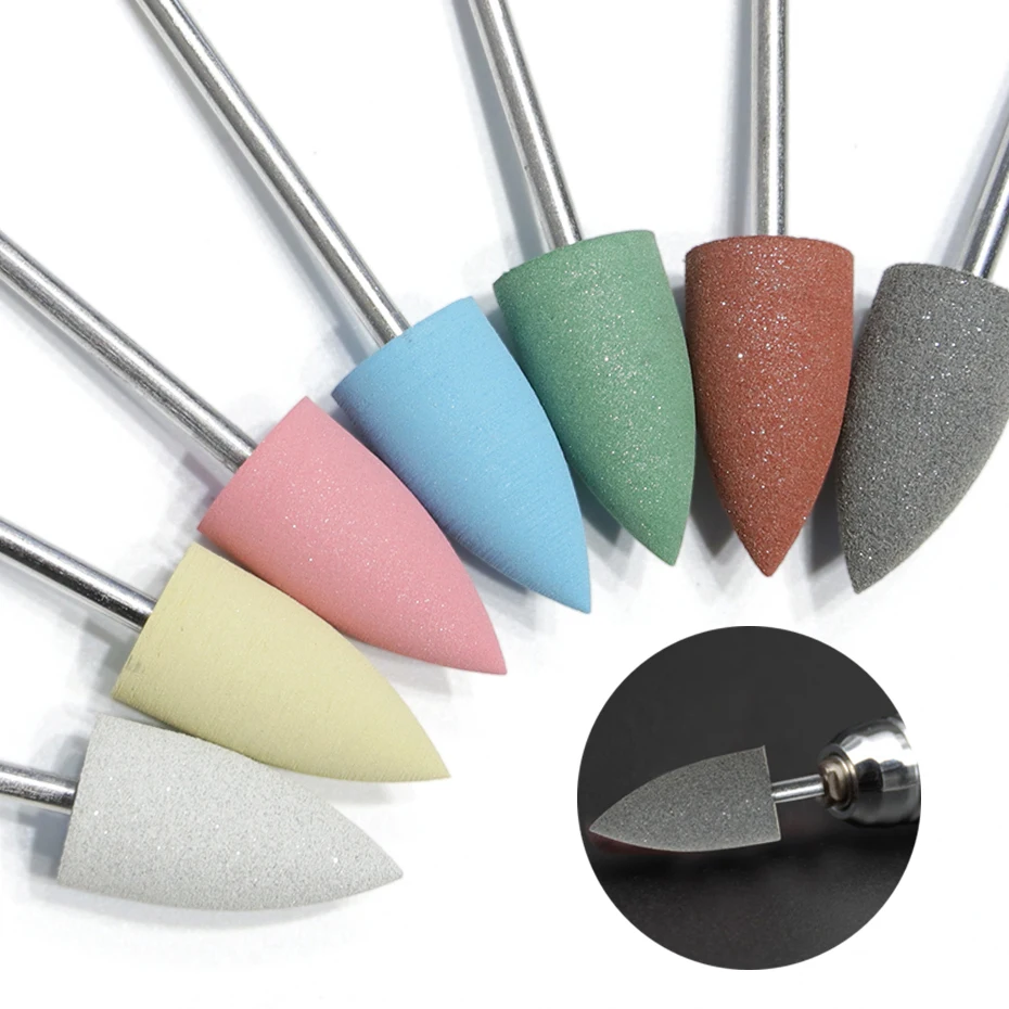 1 шт. резиновый фреза для маникюра ногтей сверло полировка буферных файлов
