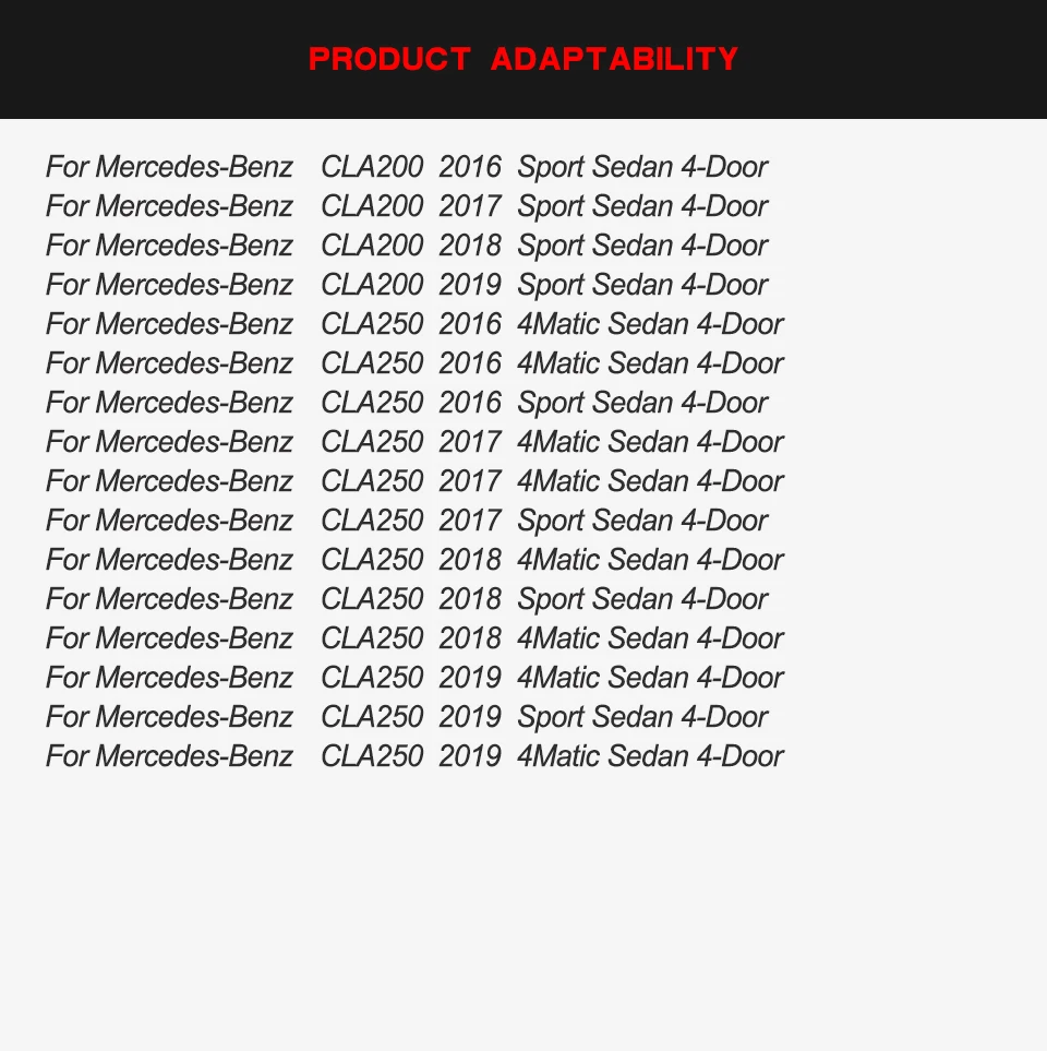 ABS Glossy Black Front Bumper Lip Splitters For Mercedes-Benz CLA Class W117 Sport CLA200 CLA250 CLA45 AMG 4 Door