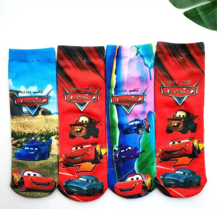 Hot Toys Cartoons Design Kids Mid-Length Socks Frozen Elsa Anna Princess Sofia Cars Mickey  Children Favorite Socks 3
