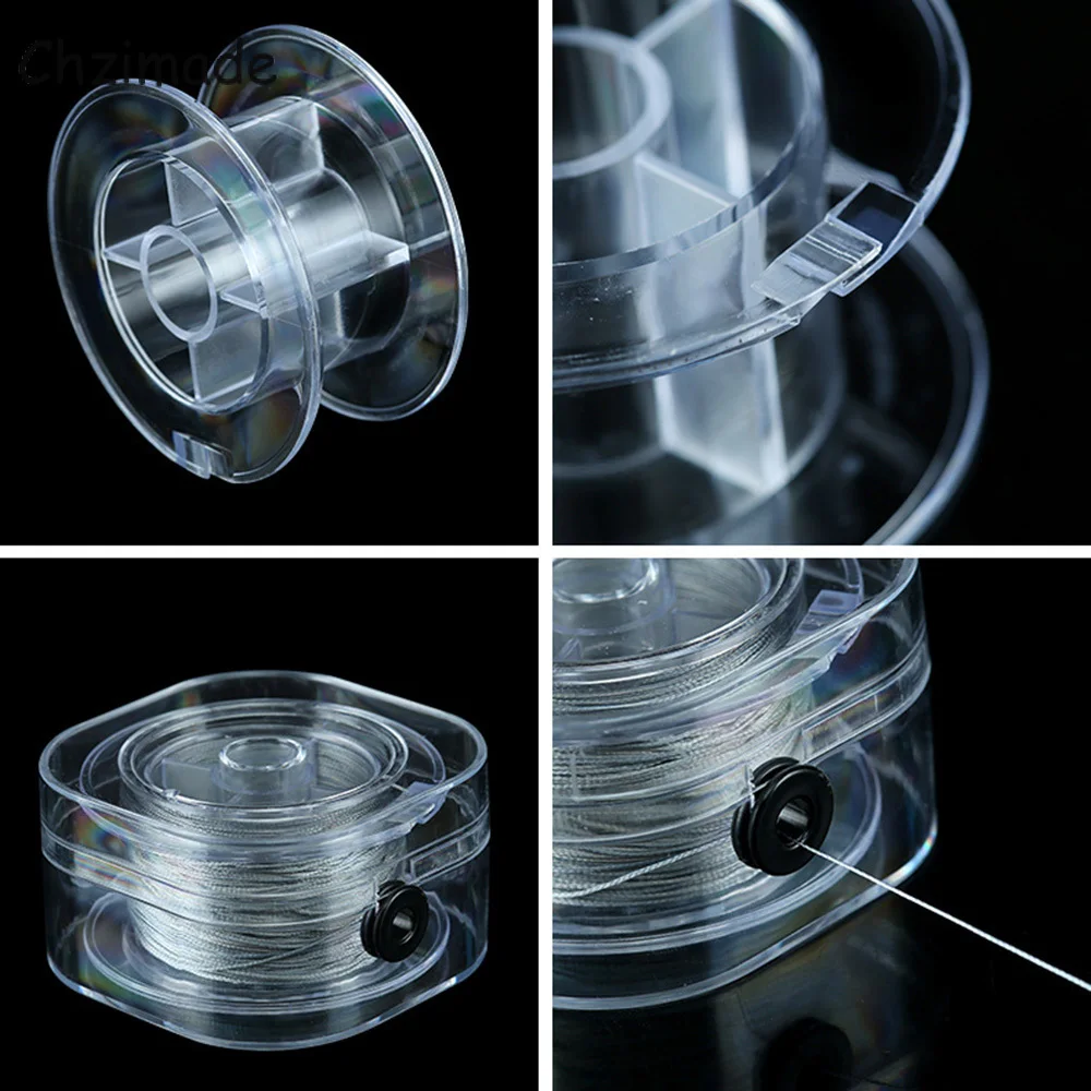 Chzimade 5Pcs Thread Storage Container Flat Ribbon Thread Bobbins