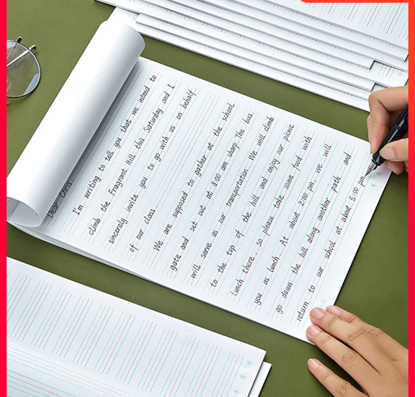 

English Large Book Practice Thin Vocabulary Books Text Thick Calligraphy Paper Homework Libros Livros Zeszyt Livres Libro Livro