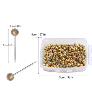 

100pcs Round Plastic Head Steel Point Push Pins Map Thumb Tacks Pin Office School Supplies Sewing Supplies