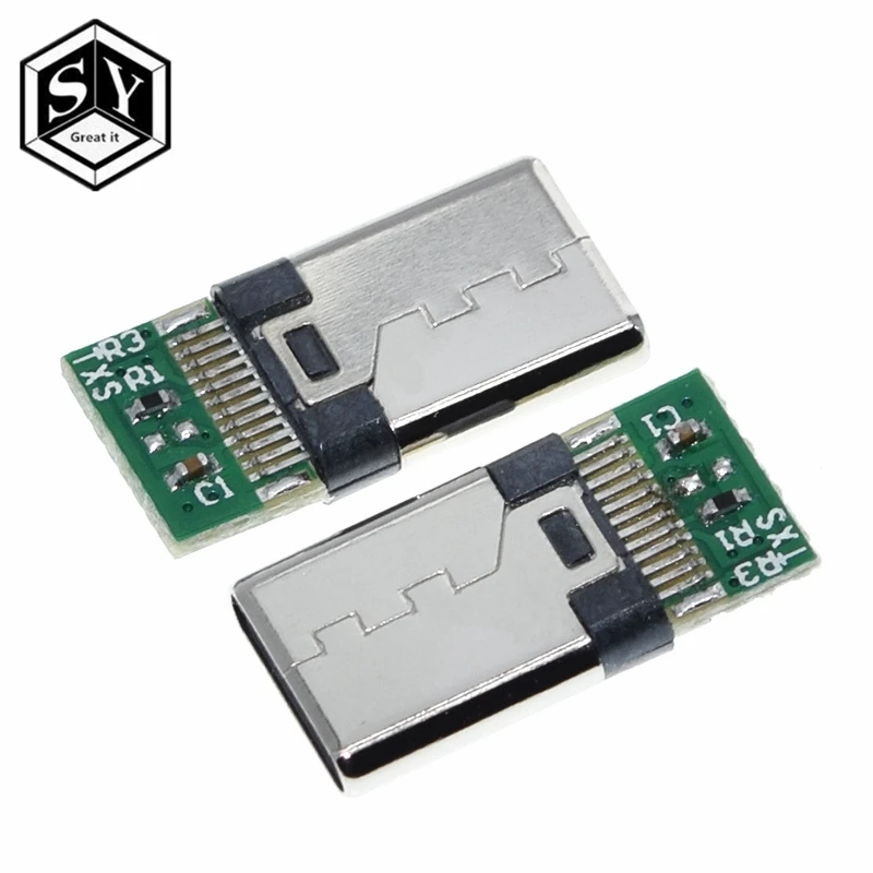 10 шт. USB 3 1 Тип C разъем 12/24 шпильки гнездо/гнездо адаптер розеток для припоя