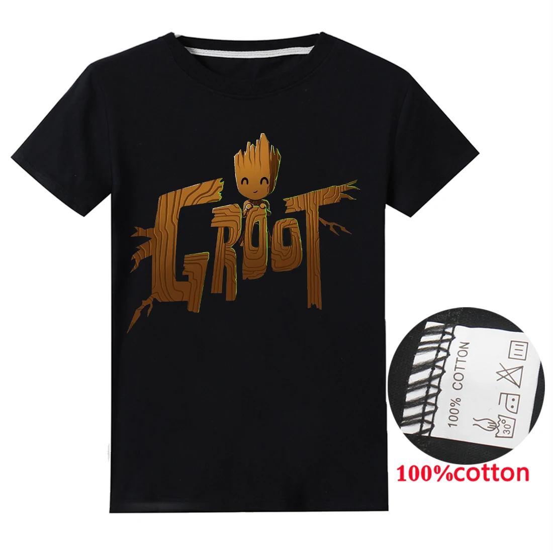 Groot/Детская футболка с принтом «мстители»; модные летние повседневные топы для мальчиков и девочек; футболка с короткими рукавами; толстовки с принтом; Детский свитер