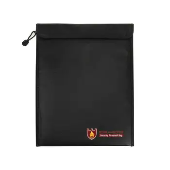 

Portable Fireproof Water Resistant Document Bag Large Capacity Money File Folder With A4 Size 13 Pockets Zipper Closure