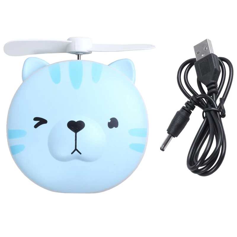 Usb Mini Fan Makeup Led Mirror Usb Rechargeable Cooling Fan Portable Multifunction Pocket Catton Fan