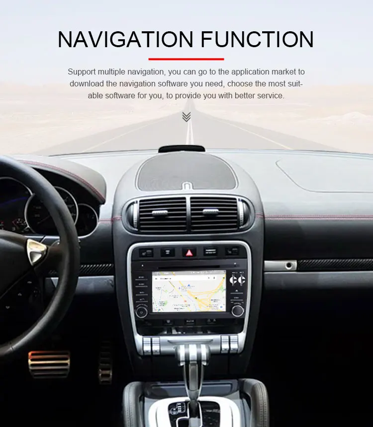 Cheap TOPBSNA Android 9.0 Car DVD Player for Porsche Cayenne 2003-2010 GPS Navigation 2 Din Car Radio Multimedia Wifi Stereo RDS Audio 9