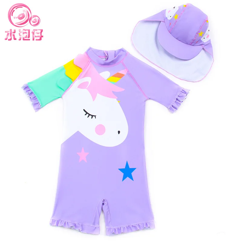 

KID'S Swimwear GIRL'S One-piece Swimming Suit Korean-style 2-8-Year-Old Childrenswear Bathing Suit Flounced Blisters Young CHILD