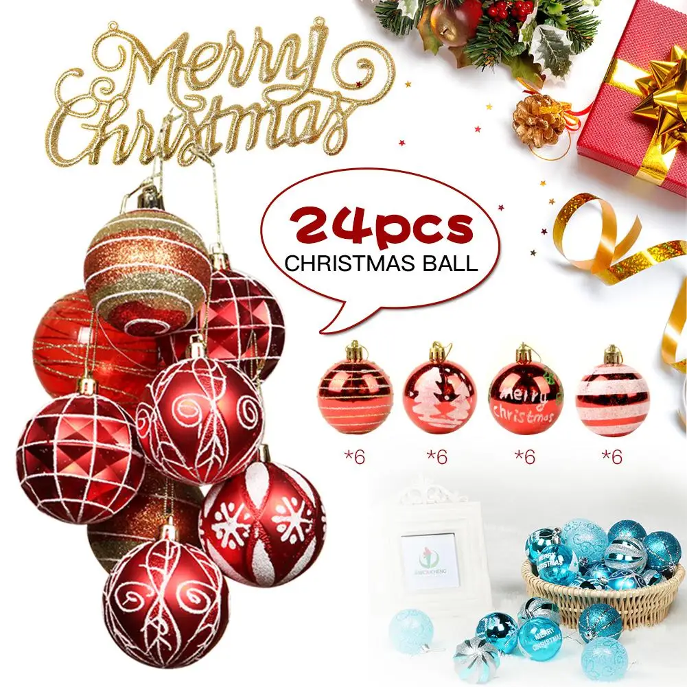 

Christmas Hanging Ball Painted Ball Party Supplies For Family Gathering Christmas Party Decoration