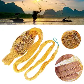 

Fishing Net Shrimp Cage Folding Fishnet Fish Line Nylon 600 Mesh Crawfish Fishing Cage