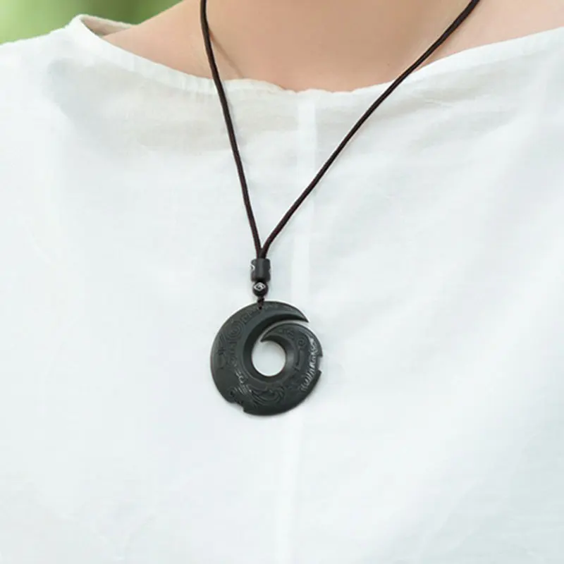 Pendant Necklace Natural Jade Pendant Necklace Hetian Jade Jewelry For Men Gift Buddhist Lucky Necklace Pendant Free Box
