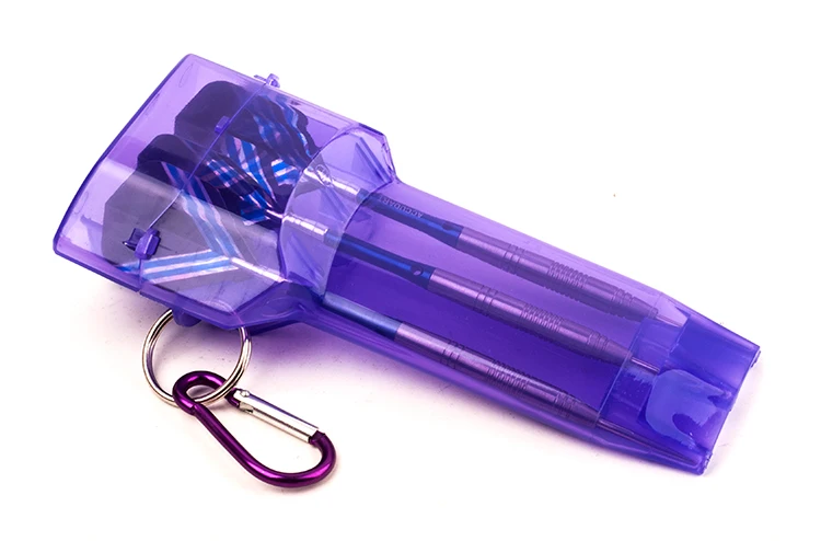 Purple Высококачественный прозрачный пластиковый Дартс ящик для хранения большого размера пластиковый Дартс-бокс чехол для дардоса профессиональные аксессуары для игры в дартс 7 цветов - Цвет: Purple