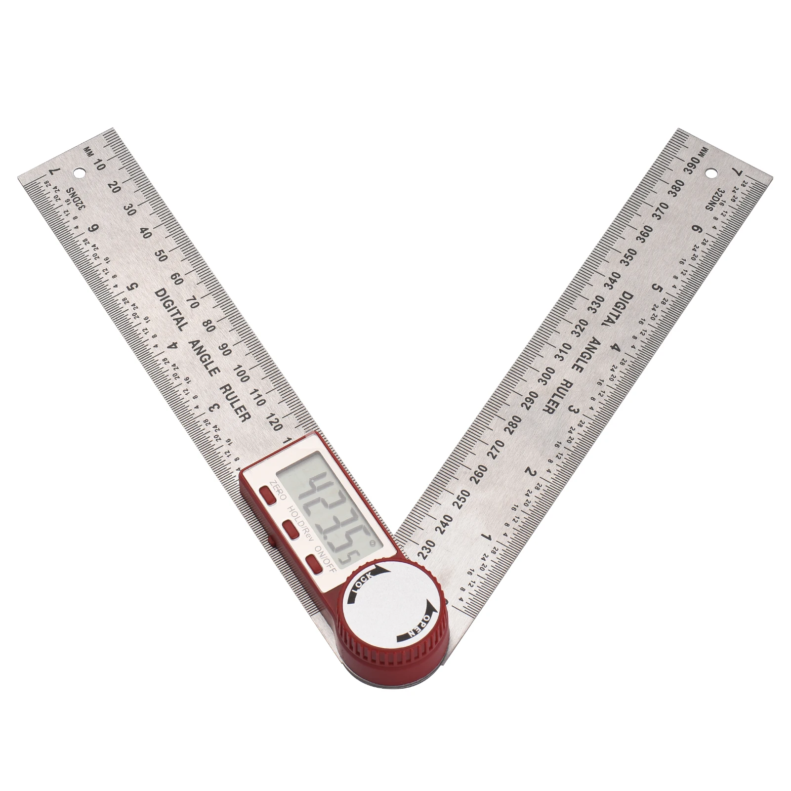 Digital 7inch/200mm Stainless Steel Angle Finder Protractor with LCD