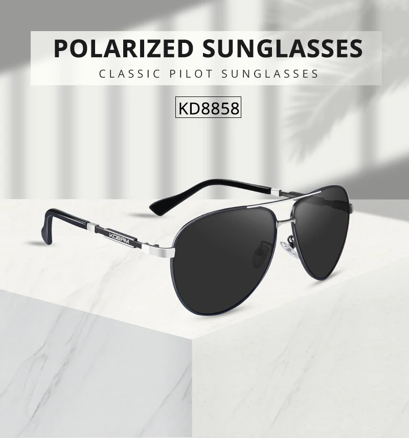 KDEAM Pilot фотохромные солнцезащитные очки высокого качества солнцезащитные очки Классические Брендовые очки для мужчин UV400 летние очки