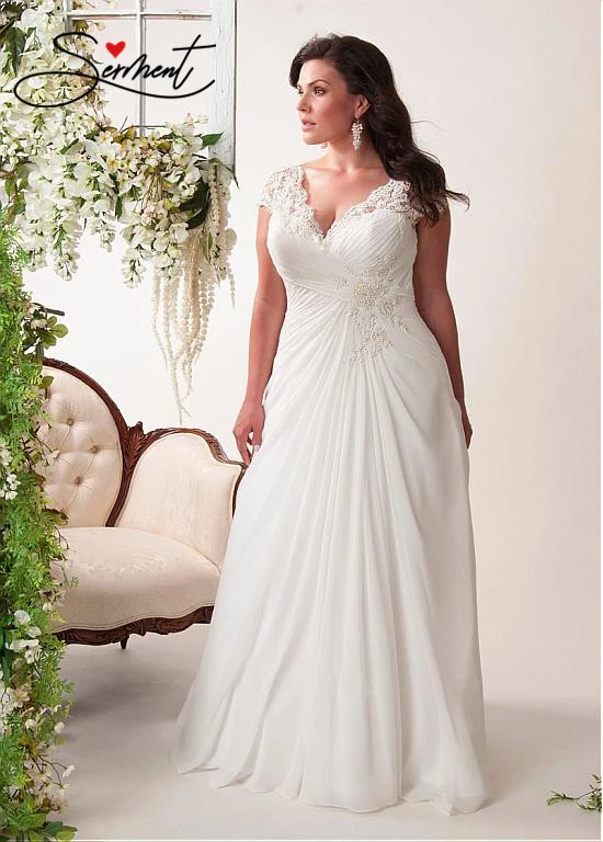 

SERMENT Simple Lace Sleeve Wedding Dress Off The Shoulder Suitable for Pregnant Women 100cm Tail Spring Summer Autumn Wedding