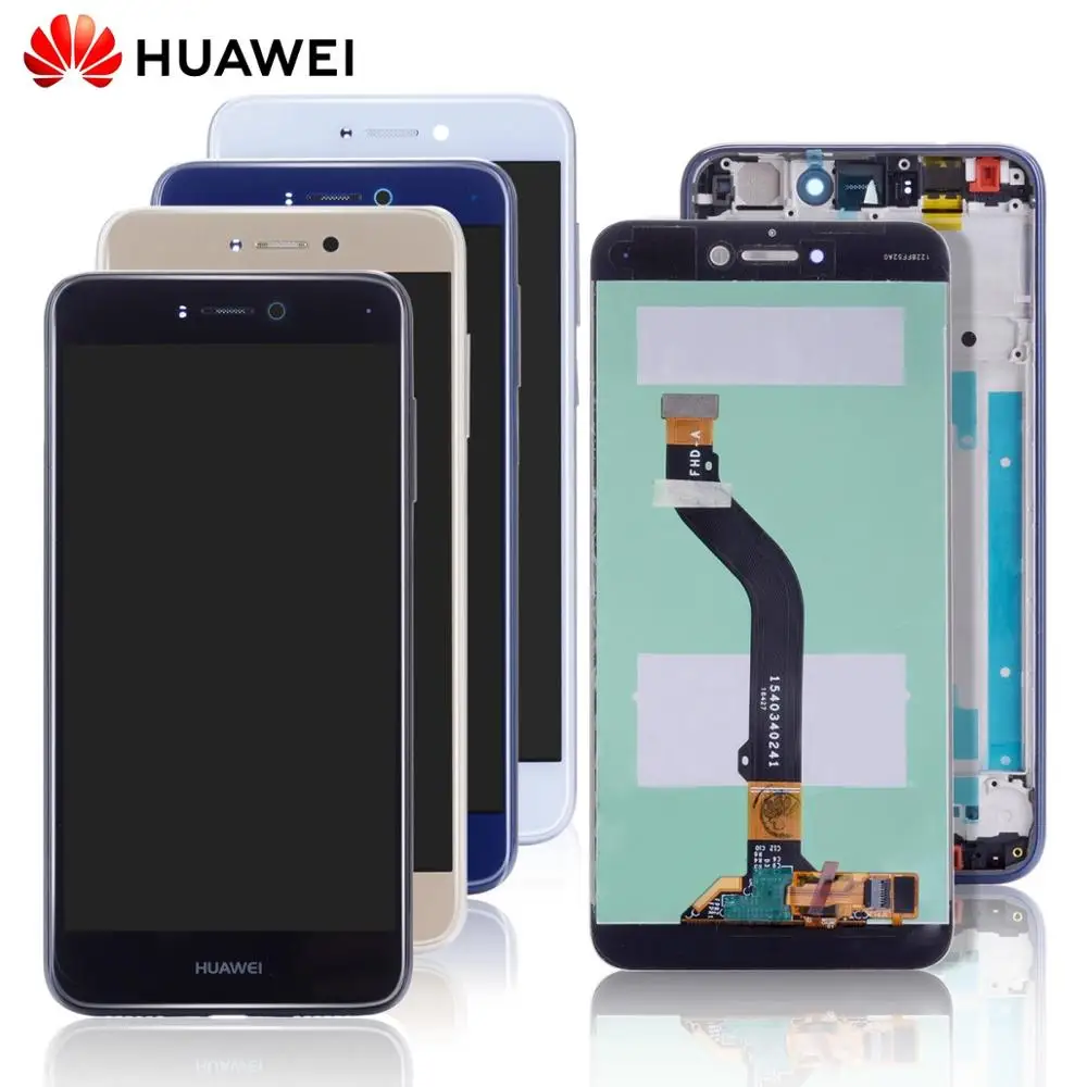 Дешево Дисплей для HUAWEI P8 Lite 2017 LCD в сборе с тачскрином на рамке Оригинал 5.2 черный белый золото синий