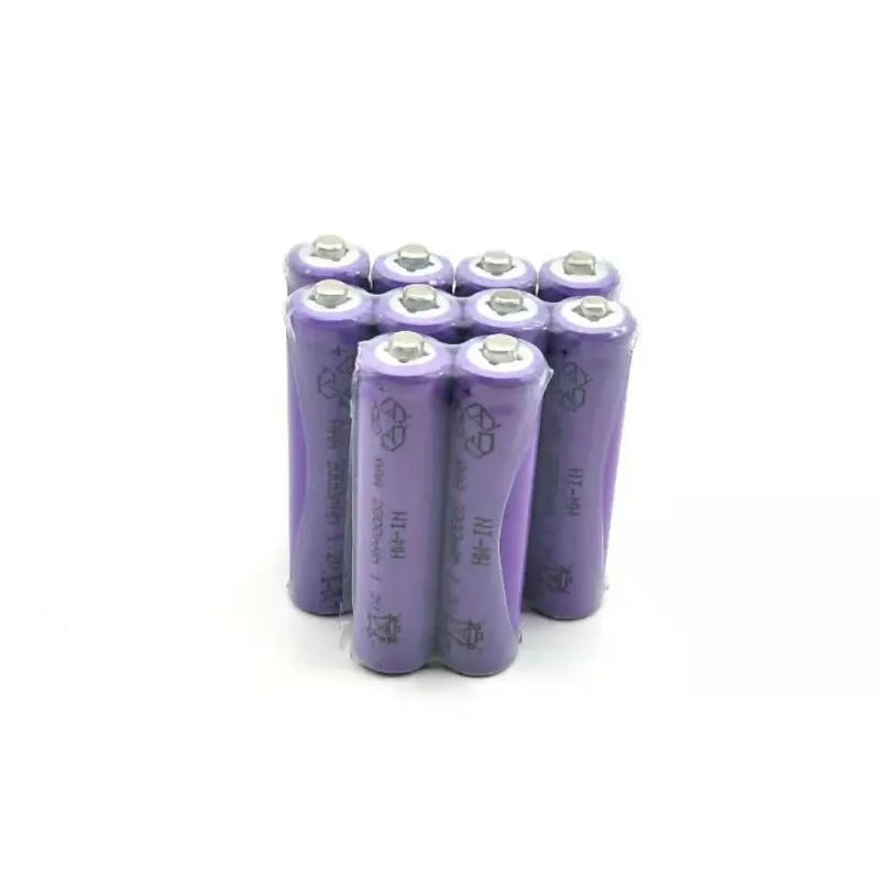OOLAPR фиолетовый 10X AAA 2000mAh OOLAPR 1,2 V перезаряжаемая батарея Ni-MH 1,2 V аккумуляторная батарея 3A