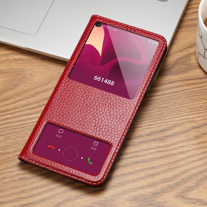 Huawei Honor 20 чехол из натуральной кожи Смарт-окно Магнит Флип Ретро крышка для huawei Honor 20 Pro Корпус телефона со сном koosuk