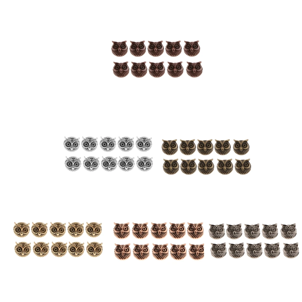 Разделители бусин для головы совы 10 шт. подвески поделки изготовления ювелирных