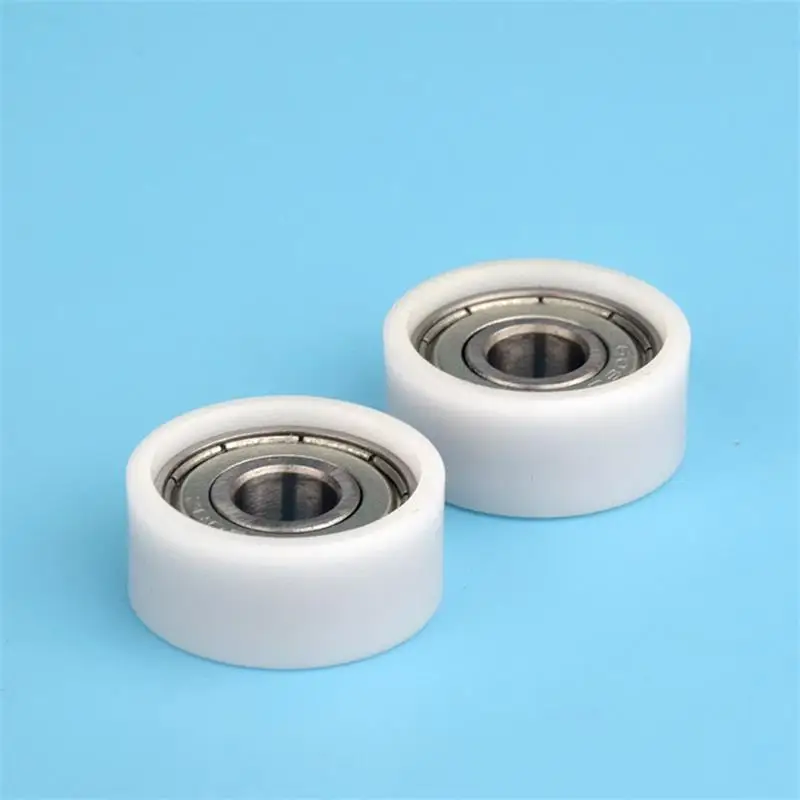 20 stücke/100 stücke 8*25*11mm 608ZZ 608 lager POM nylon kunststoff beschichtete riemenscheibe führung flache rad 8x25x11 – Detail 4
