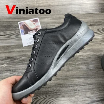 

New Professional Genuine Leather Golf Shoes Men Size 39-44 High Quality Golf Sneakers Outdoor Grass Walking Footwears Male