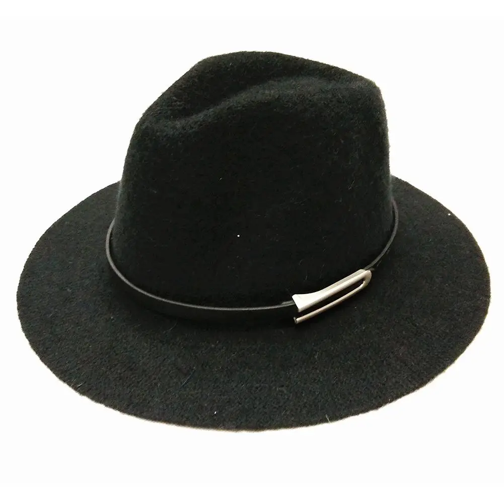 Fashion Elegant Men Women Hat Autumn Winter Fleece Fedora Hat Elegant Fascinator Hats