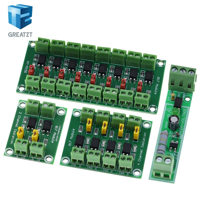 PC817 1 2 4 8 Kanal Optokoppler Isolationsplatine Spannungswandler Adaptermodul 3.6-30V Treiber Photoelektrisch Isoliertes Modul – Detail 10