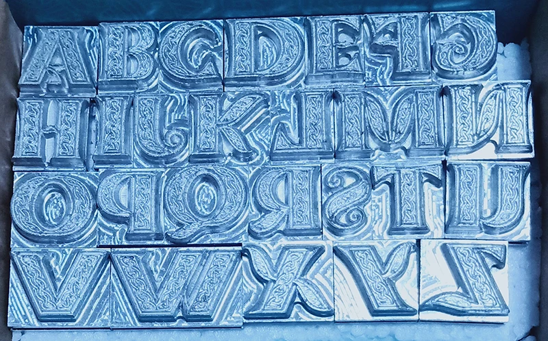 Celt style font 26 capital letters Hand-work carving punches stamp craft with leather carving tools