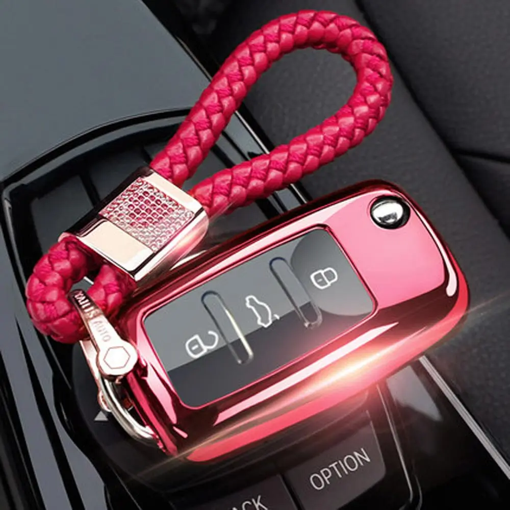 Option 8 Горячая Распродажа 3 BTN ключи чехол бумажник для Volkswagen VW Beetle Ibiza Scirocco Леон Fabia сиденье C-TREK для Skoda Octavia(2007 - Название цвета: Option 8