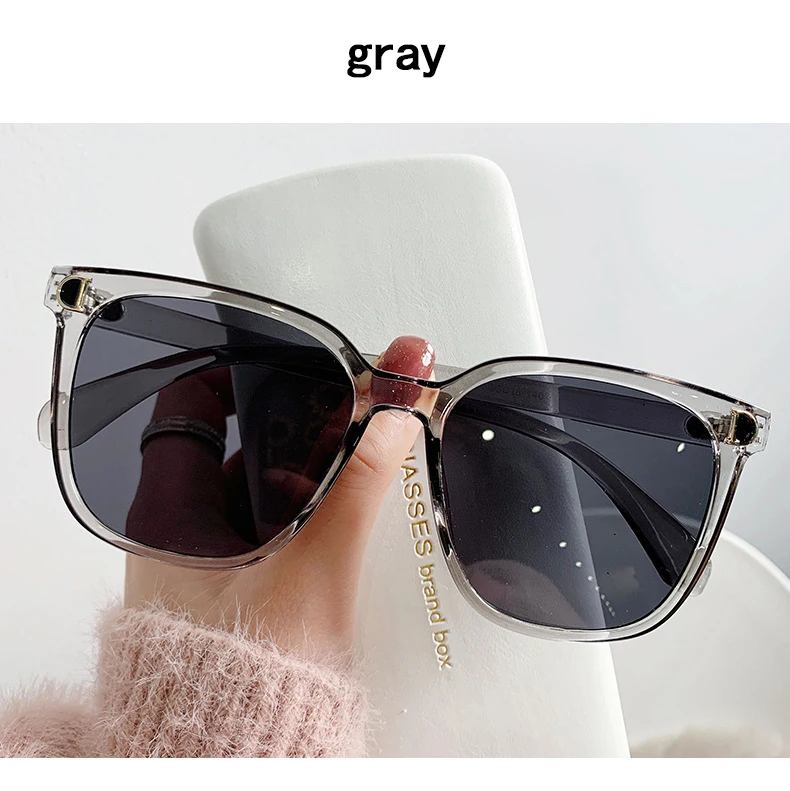 Imwete 2022 Fashion Oversized Sunglasses Women Men Square Sunglasses Luxury Brand Design Vintage Pink Green Eyewear Sexy Female big black sunglasses