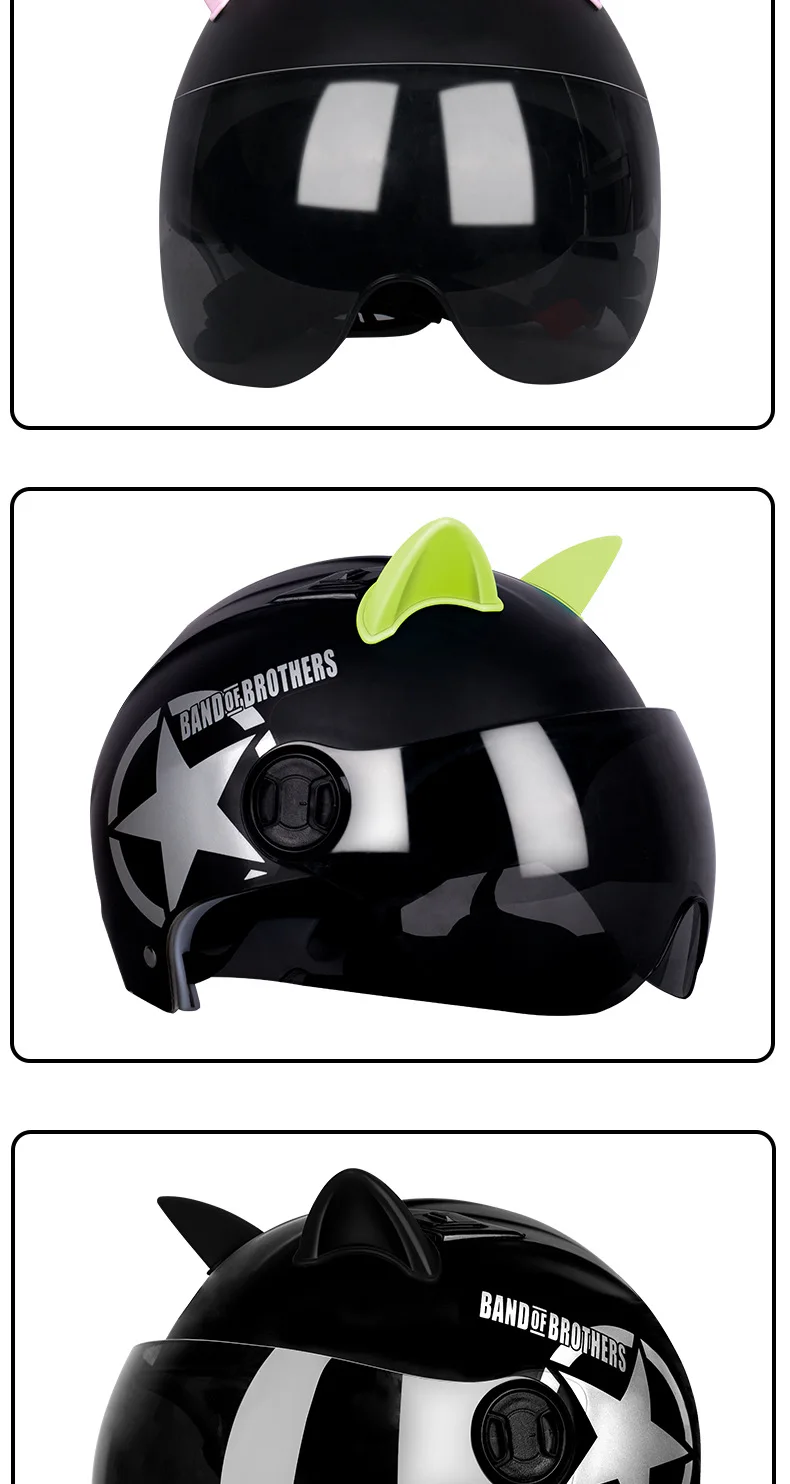 1 pcs Car motorcycle bike helmet cat beautiful ear decoration off-road motorcycle face full off-road helmet Car devil horns moto
