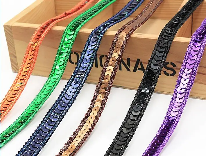 YACKALASI 25 Yds Baby розовая расшитая блестками кружевная лента для косплея крючком вышитая аппликация цветная одежда плетеная лента 12 мм в ширину