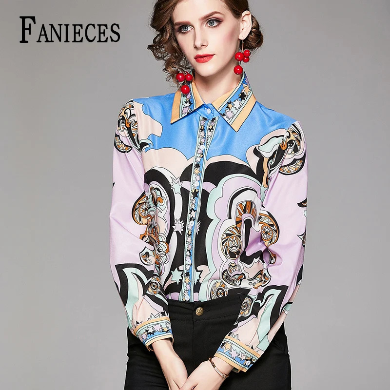 Женская модельная рубашка с длинным рукавом дизайнерская Повседневная Блузка