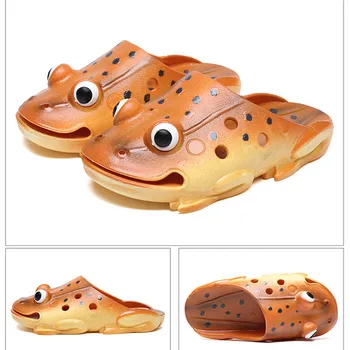 

New Hot Sale Spring And Summer Kids Shoes Funny Slippers Frog Indoor And Outdoor Two Styles Cute Children's Casual Sandals